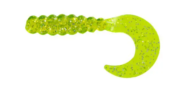 50-Pack Hot Acid Rain 2" Triple Tail Ring Grubs - Soft Plastic Baits For Crappie & Panfish