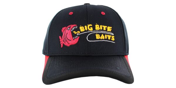 Big Bite Bait black and red and white hat