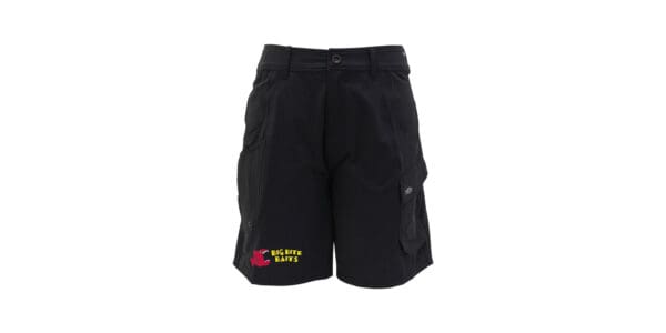 Big Bite Baits black AFTCO fishing shorts