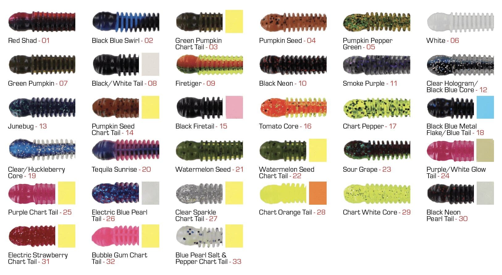 Big Bite Baits 4 Disc Worm, 100Pk - Black Neon Pearl Tail