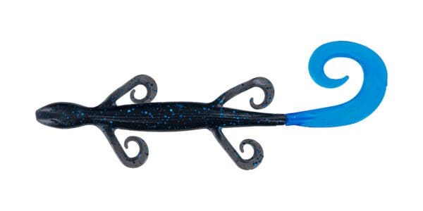 Big Bite Baits Creature 4 10ct Black Blue Tail