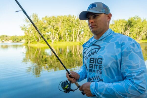 Blue Camo outline shirt and hat